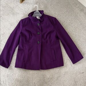 Old Navy Women's Deep Purple Pea Coat